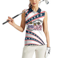 Custom Hockey United States 250th Anniversary Women Sleeveless Polo Shirt USA Semiquincentennial We The People