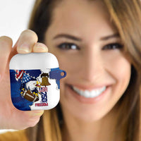 Football United States 250th Anniversary AirPods Case USA Flag Eagle Liberty Bell