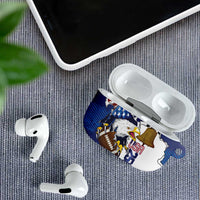 Football United States 250th Anniversary AirPods Case USA Flag Eagle Liberty Bell