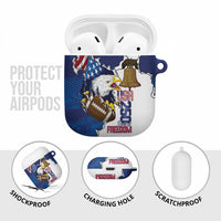 Football United States 250th Anniversary AirPods Case USA Flag Eagle Liberty Bell