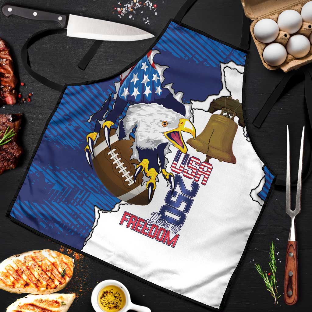 Football United States 250th Anniversary Apron USA Flag Eagle Liberty Bell