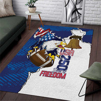 Football United States 250th Anniversary Area Rug USA Flag Eagle Liberty Bell