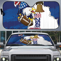 Football United States 250th Anniversary Auto Sun Shade USA Flag Eagle Liberty Bell