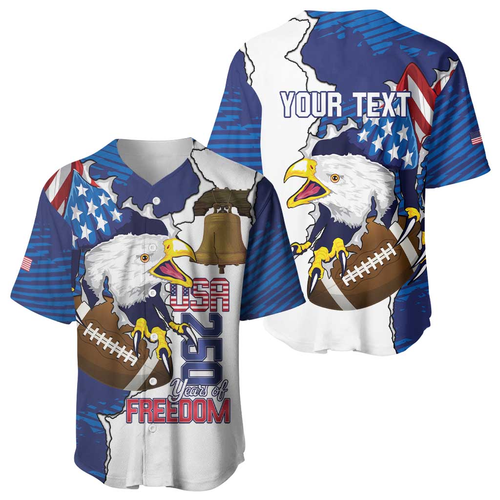 Personalized Football United States 250th Anniversary Baseball Jersey USA Flag Eagle Liberty Bell