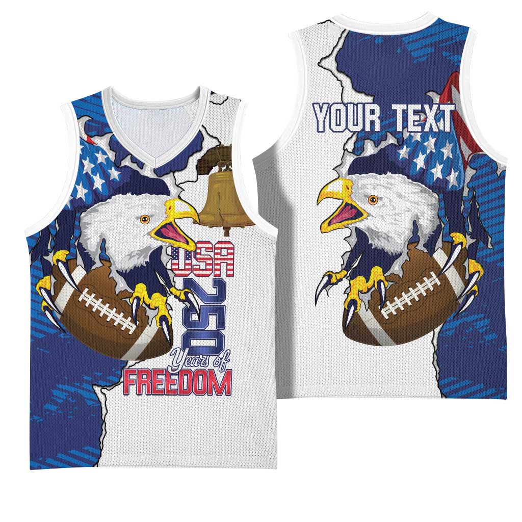 Personalized Football United States 250th Anniversary Basketball Jersey USA Flag Eagle Liberty Bell
