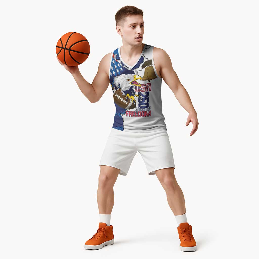 Personalized Football United States 250th Anniversary Basketball Jersey USA Flag Eagle Liberty Bell