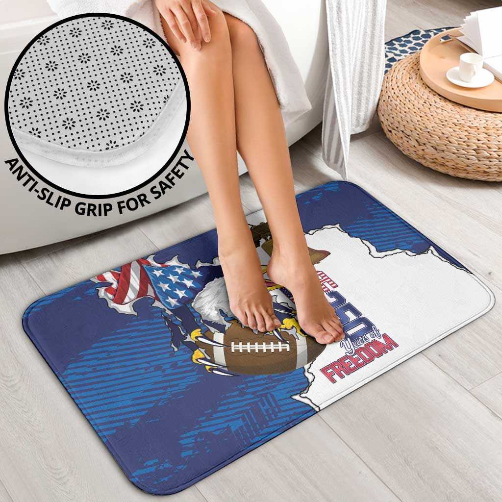 Football United States 250th Anniversary Bathroom Set USA Flag Eagle Liberty Bell