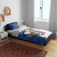 Football United States 250th Anniversary Bedding Set USA Flag Eagle Liberty Bell