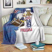 Football United States 250th Anniversary Blanket USA Flag Eagle Liberty Bell