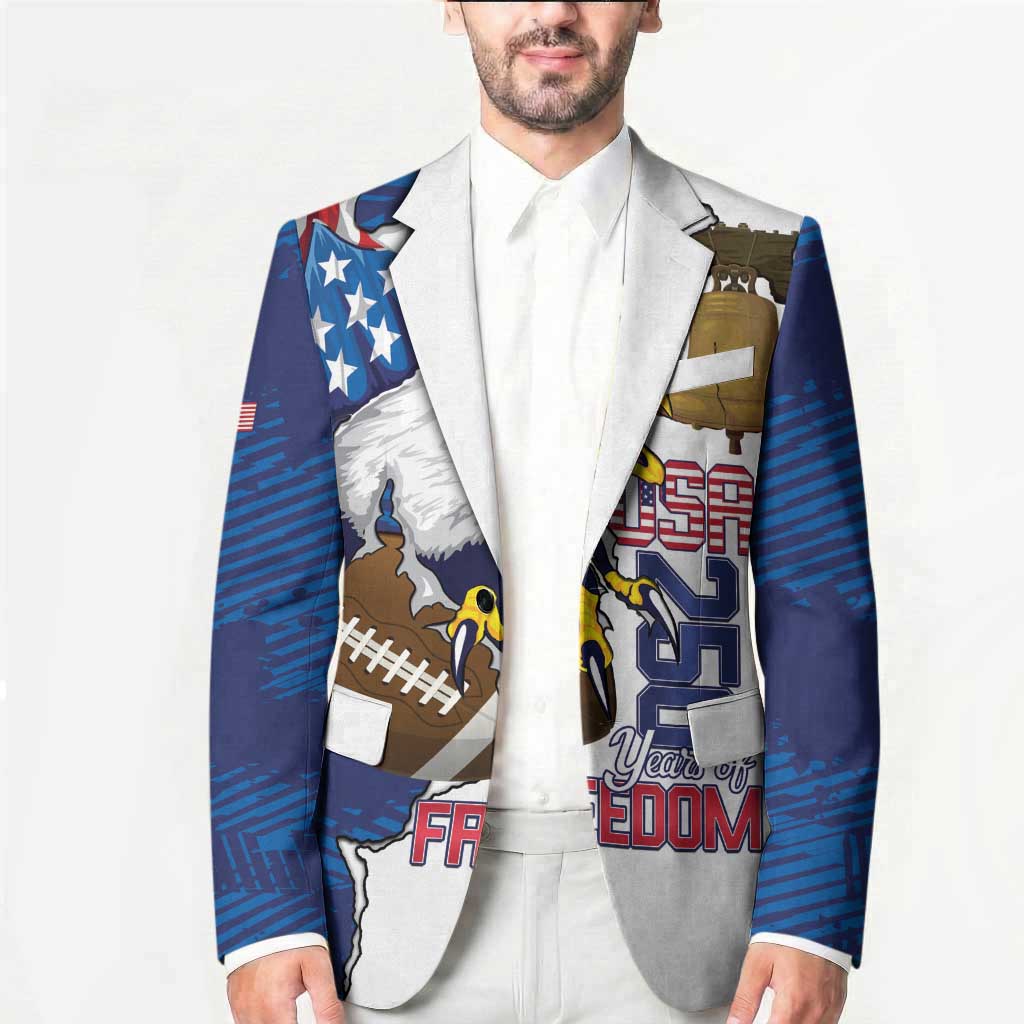 Personalized Football United States 250th Anniversary Blazer USA Flag Eagle Liberty Bell