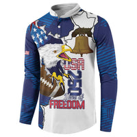 Personalized Football United States 250th Anniversary Button Sweatshirt USA Flag Eagle Liberty Bell
