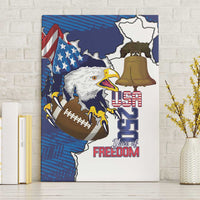 Football United States 250th Anniversary Canvas Wall Art USA Flag Eagle Liberty Bell