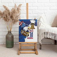 Football United States 250th Anniversary Canvas Wall Art USA Flag Eagle Liberty Bell