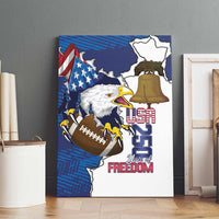 Football United States 250th Anniversary Canvas Wall Art USA Flag Eagle Liberty Bell