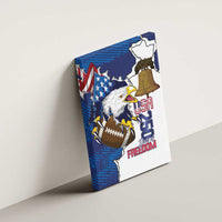 Football United States 250th Anniversary Canvas Wall Art USA Flag Eagle Liberty Bell