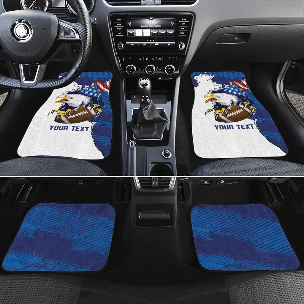 Personalized Football United States 250th Anniversary Car Mats USA Flag Eagle Liberty Bell