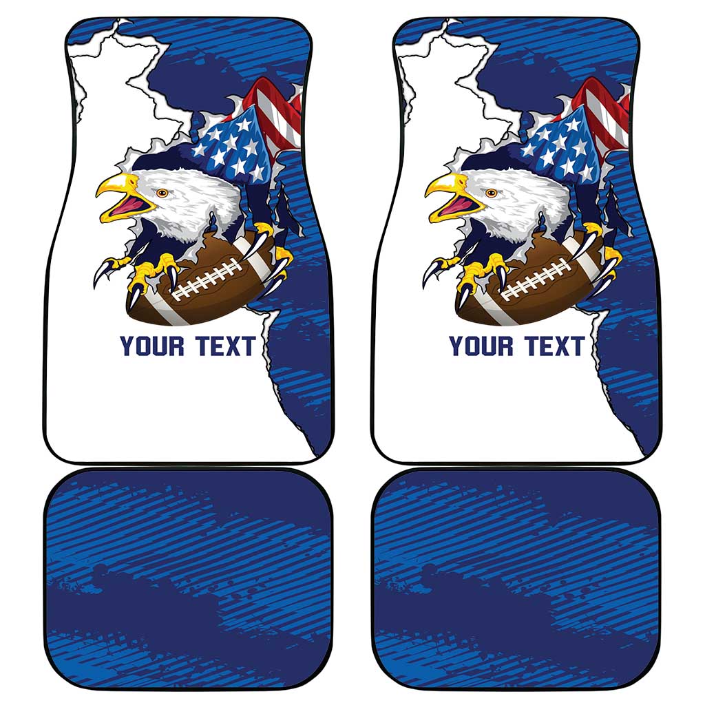 Personalized Football United States 250th Anniversary Car Mats USA Flag Eagle Liberty Bell