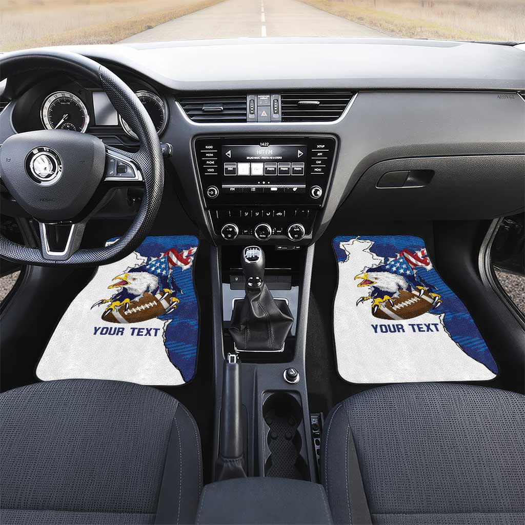 Personalized Football United States 250th Anniversary Car Mats USA Flag Eagle Liberty Bell