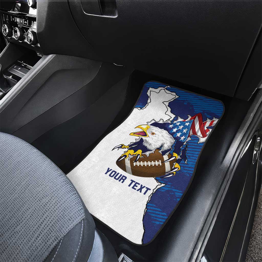 Personalized Football United States 250th Anniversary Car Mats USA Flag Eagle Liberty Bell