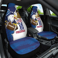 Football United States 250th Anniversary Car Seat Cover USA Flag Eagle Liberty Bell