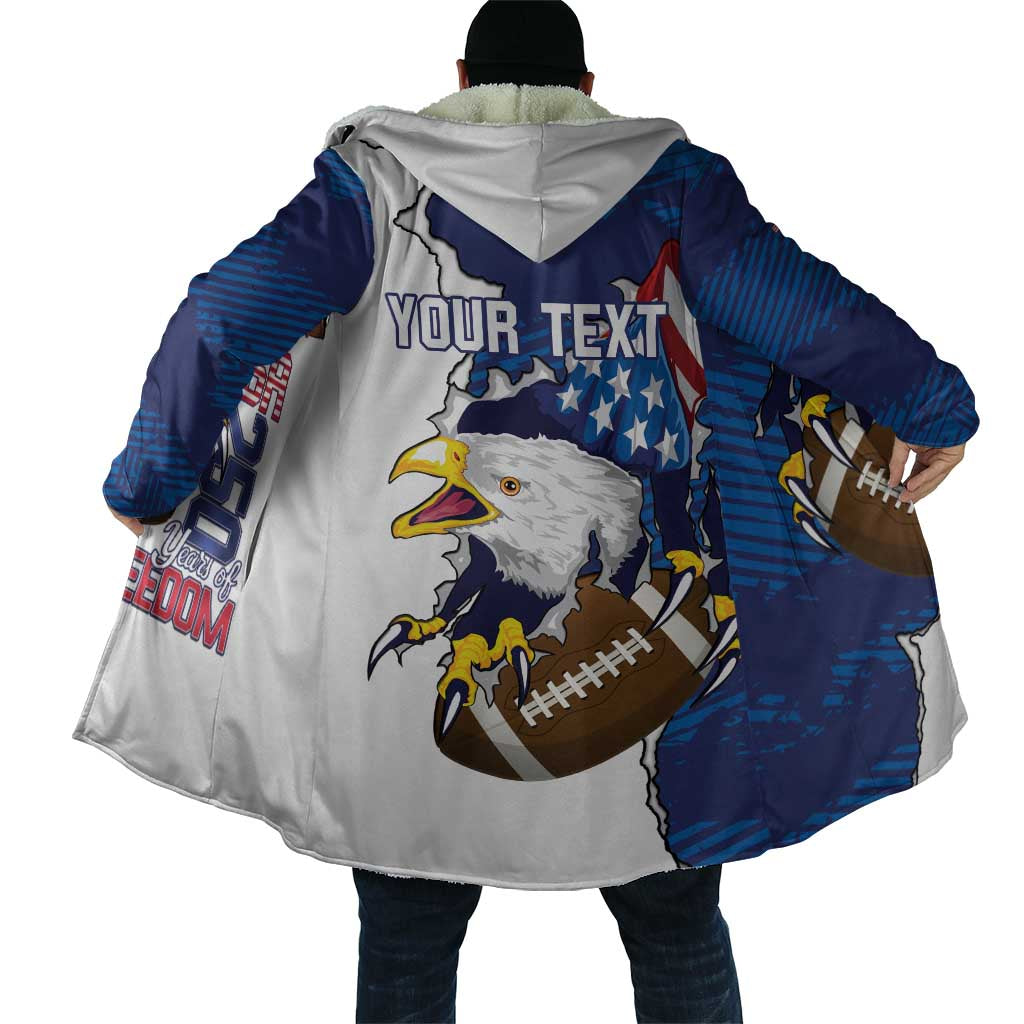Personalized Football United States 250th Anniversary Cloak USA Flag Eagle Liberty Bell