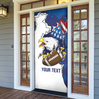 Personalized Football United States 250th Anniversary Door Cover USA Flag Eagle Liberty Bell