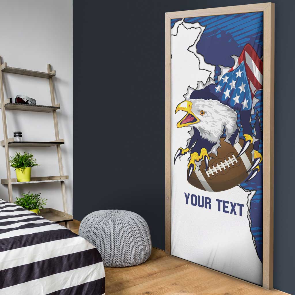 Personalized Football United States 250th Anniversary Door Cover USA Flag Eagle Liberty Bell