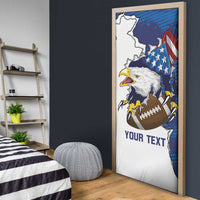 Personalized Football United States 250th Anniversary Door Cover USA Flag Eagle Liberty Bell