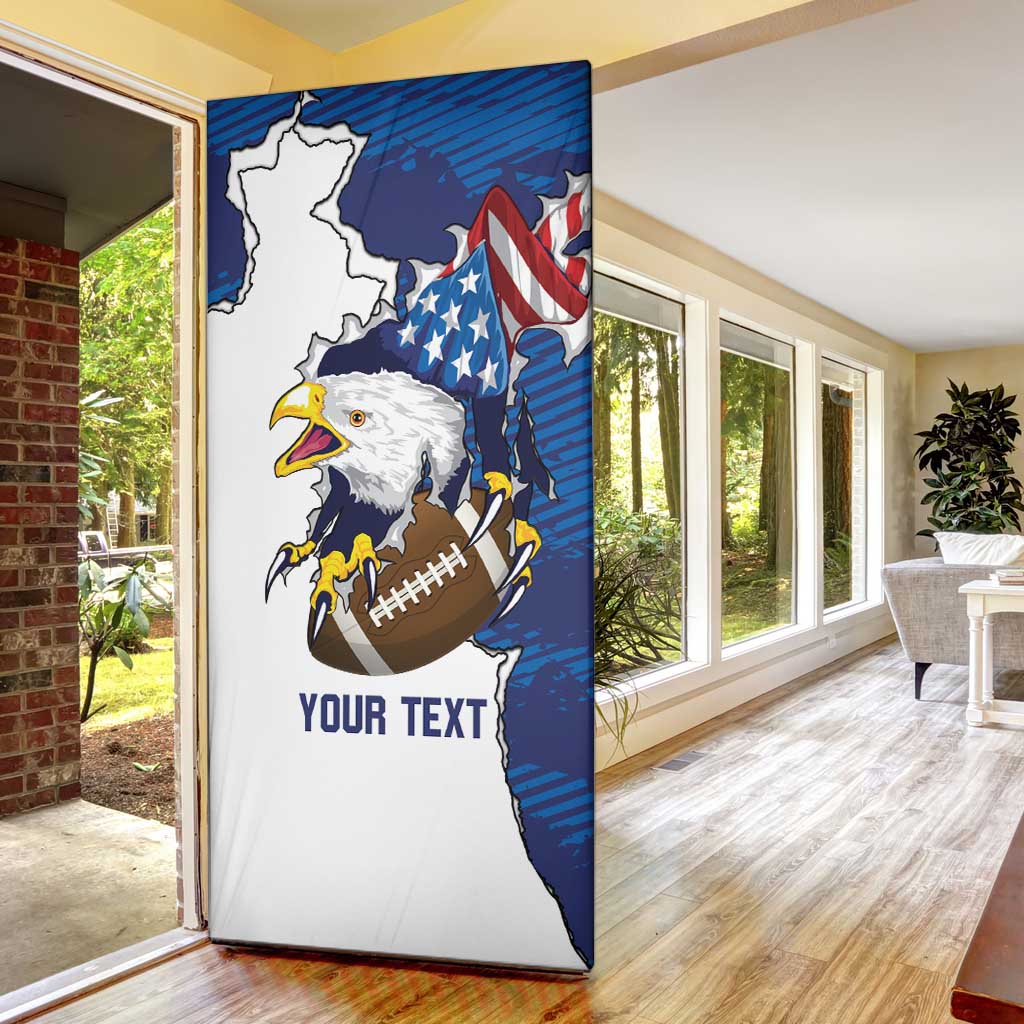 Personalized Football United States 250th Anniversary Door Cover USA Flag Eagle Liberty Bell