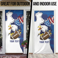 Personalized Football United States 250th Anniversary Door Cover USA Flag Eagle Liberty Bell