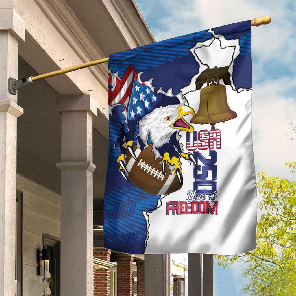 Football United States 250th Anniversary Garden Flag USA Flag Eagle Liberty Bell