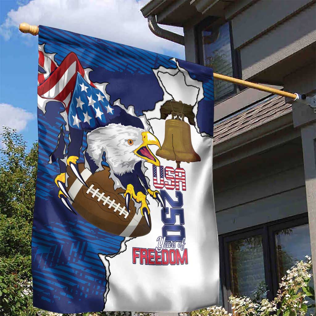 Football United States 250th Anniversary Garden Flag USA Flag Eagle Liberty Bell