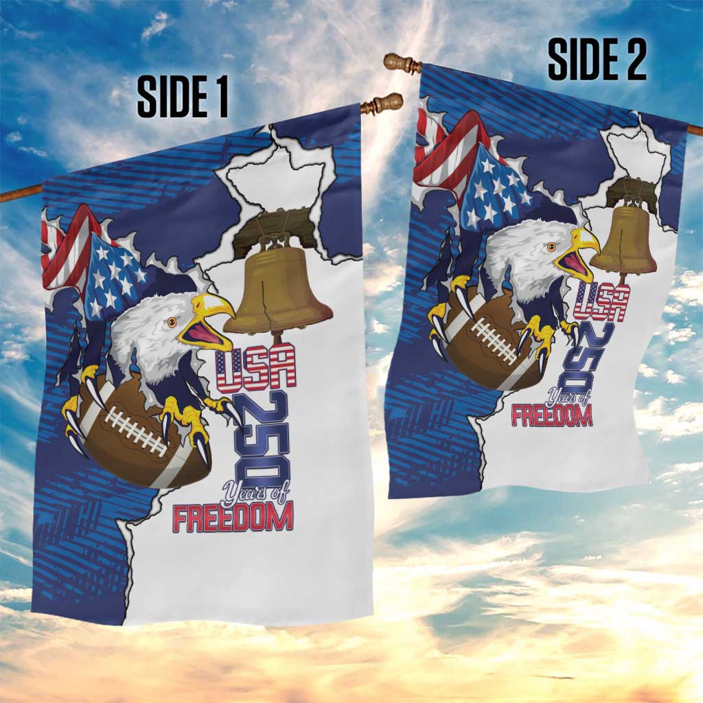 Football United States 250th Anniversary Garden Flag USA Flag Eagle Liberty Bell