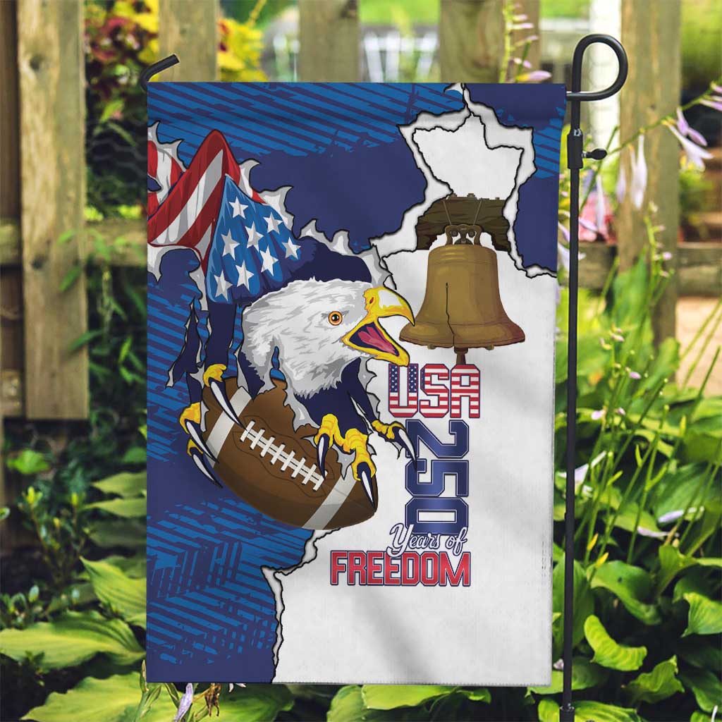 Football United States 250th Anniversary Garden Flag USA Flag Eagle Liberty Bell