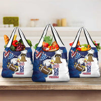 Football United States 250th Anniversary Grocery Bag USA Flag Eagle Liberty Bell