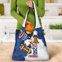 Football United States 250th Anniversary Grocery Bag USA Flag Eagle Liberty Bell