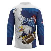 Personalized Football United States 250th Anniversary Hockey Jersey USA Flag Eagle Liberty Bell