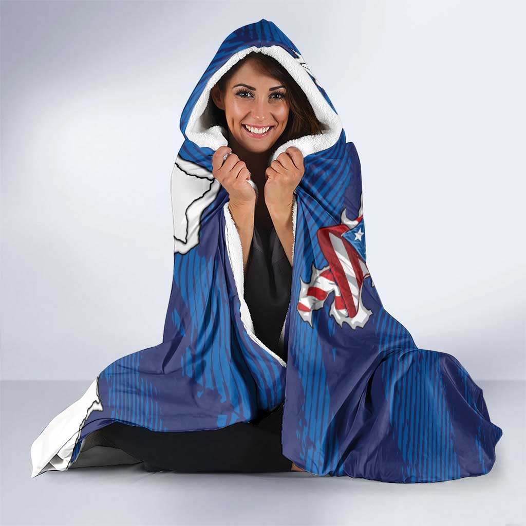 Football United States 250th Anniversary Hooded Blanket USA Flag Eagle Liberty Bell