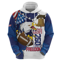 Personalized Football United States 250th Anniversary Hoodie USA Flag Eagle Liberty Bell