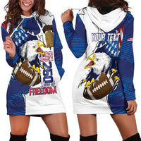 Personalized Football United States 250th Anniversary Hoodie Dress USA Flag Eagle Liberty Bell