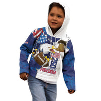 Personalized Football United States 250th Anniversary Kid Hoodie USA Flag Eagle Liberty Bell