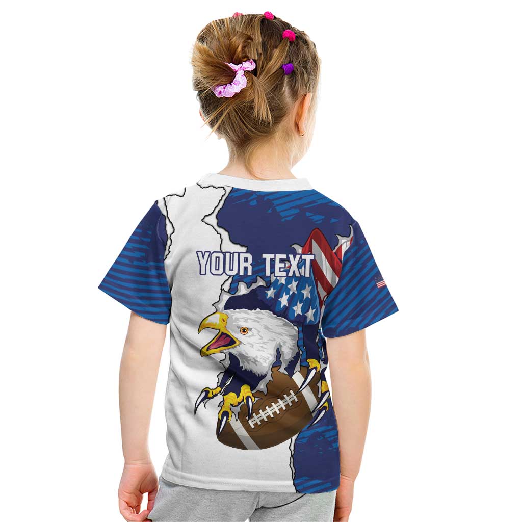 Personalized Football United States 250th Anniversary Kid T Shirt USA Flag Eagle Liberty Bell