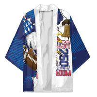 Personalized Football United States 250th Anniversary Kimono USA Flag Eagle Liberty Bell