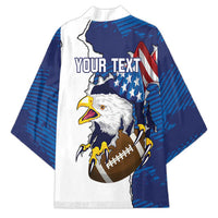 Personalized Football United States 250th Anniversary Kimono USA Flag Eagle Liberty Bell