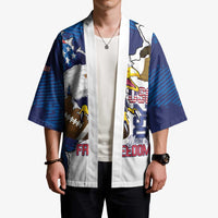 Personalized Football United States 250th Anniversary Kimono USA Flag Eagle Liberty Bell