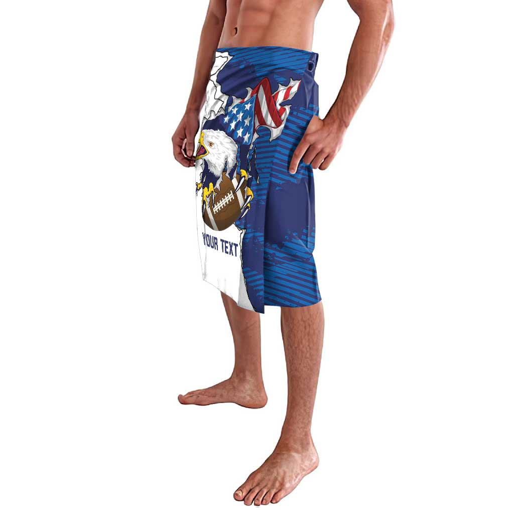 Personalized Football United States 250th Anniversary Lavalava USA Flag Eagle Liberty Bell