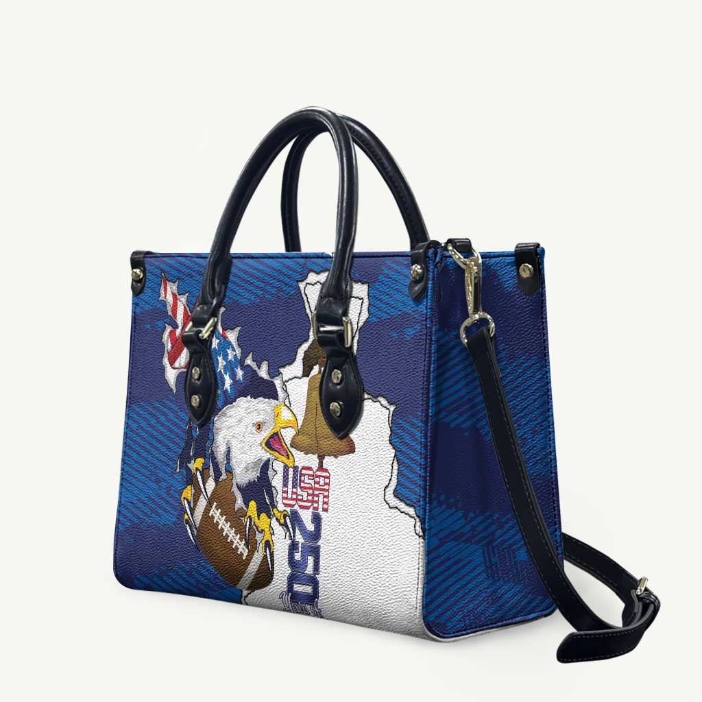 Football United States 250th Anniversary Leather Bag USA Flag Eagle Liberty Bell