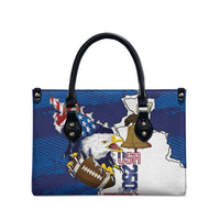 Football United States 250th Anniversary Leather Bag USA Flag Eagle Liberty Bell