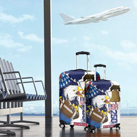 Football United States 250th Anniversary Luggage Cover USA Flag Eagle Liberty Bell
