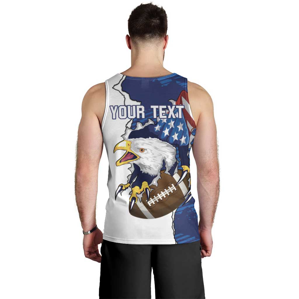 Personalized Football United States 250th Anniversary Men Tank Top USA Flag Eagle Liberty Bell